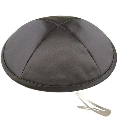 Image of Zion Judaica Deluxe Satin Kippah Yarmulkes for Kids Teens & Adults Skullcaps 6.25 inch Multi-Color Options 4 Panel Design
