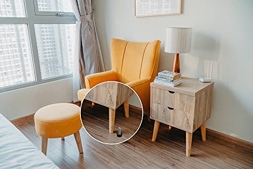 Mildwoo 1/4"-20 Unc Thread Adjustable Furniture Levelers Screw In Threaded, Galvanized Steel Screw Foot Levelers Screw On Furniture Glide Leveling For Table, Chair, Furniture Legs, 20 Pcs Pack #TOP4