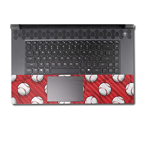 Image of MightySkins Carbon Fiber Skin Compatible With Alienware M17 R5 (2022) Full Wrap Kit - Tiled Baseball | Protective Durable Textured Carbon Fiber Finish | Easy To Apply & Change Styles | Made in the USA