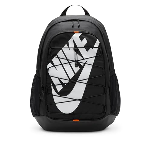 Nike, Mochila unissex Hayward (26L), preta/preta/branca, tamanho único