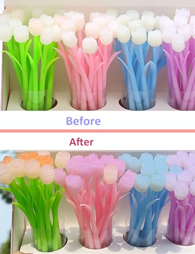 Bolígrafos de Gel Flor Rosa Cambia Color Paquete 12 pcs miniatura 3