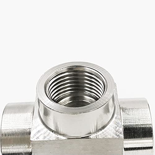 Tee 1/4 NPT rosca interna hembra acero inoxidable 304 para tuberías de agua 6