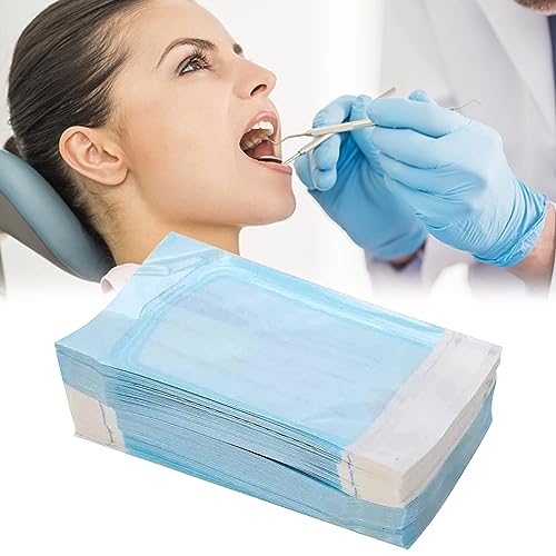 100 Pcs Bolsas de Esterilización Autoadhesivas,90x260mm Bolsa de Esterilización,Bolsa de Esterilización Profesional,Bolsas de PVC Estériles para instrumentos dentales,Tatuajes,Herramientas de manicura