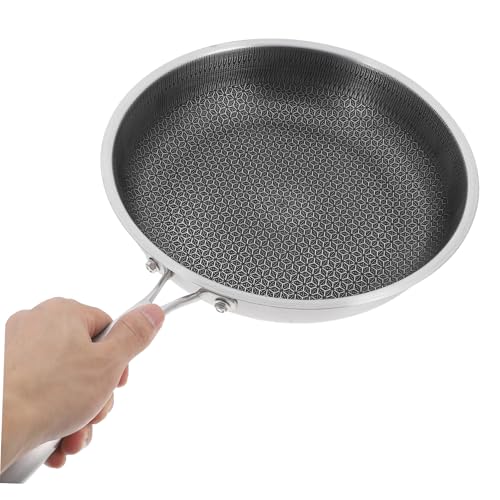 Wok de acero inoxidable con diseño panal antiadherente miniatura 6