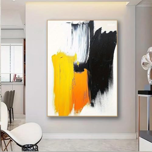 Pósteres negro y dorado para decorar tu salón u oficina con un toque de arte abstracto moderno 4