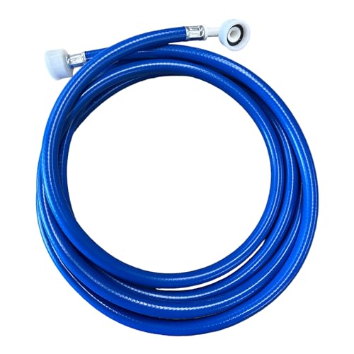 Quality Washing Machine Hose [Blue] 3.5 Metre Dishwasher Inlet Fill Hose, Hooked Ends, Washing Machine Inlet Pipe with Couplings for Easy Fit 25 Degree Max Temperature Washing Machine Accessories