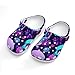 Fashion Beach Pool Slippers Toddler Slides Sandals Children Water Shower for Boy Neon Purple Flowers Floral Skull