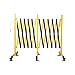 JHshop Industrial Expandable Metal Barricade Gate Outdoor, 17FT Folding Security Gate, Expandable Mobile Barricade, Expandable Safety Barricade with Wheels,Mobile Barricade Fence Gate