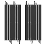 GWOUD Slot Car Track Extension Pack – 2 Straight Tracks Compatible with 1:64 HO Scale Electric Racing Sets, Add-on for Mappable Layout Expansion