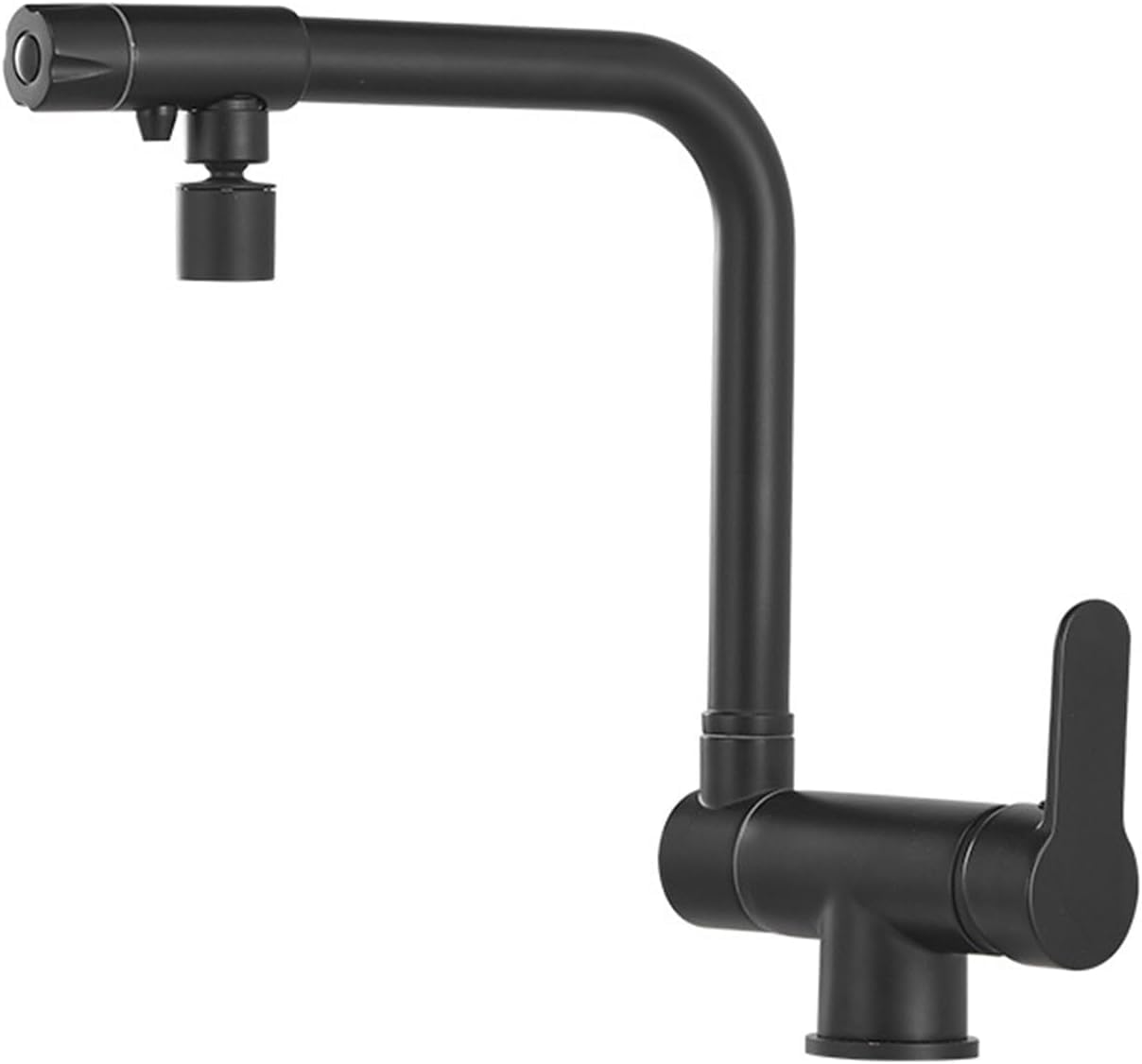 Robinet de cuisine à 3 voies osmose avec mitigeur à levier unique noir