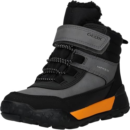 Geox - Geox J TREKKYUP Boy B ABX Ankle Boot, Grey/ORANGE, 31 EU - -27%