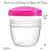 Snack Containers (4 Set) - 4.75 Oz Small Food Storage Cups with Lids - Fruit, Nuts, Sauce, Condiments & Salad Container for Lunch Box - Reusable Dessert Cups, Microwave & Freezer Friendly, BPA-free