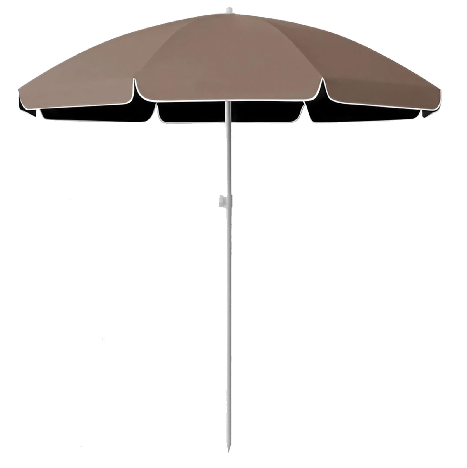 Ombrellone da giardino UV50+, ombrellone portatile da spiaggia per esterni, parasole rotondo da tavolo per cortile, giardino e piscina (grigio, 180 cm)