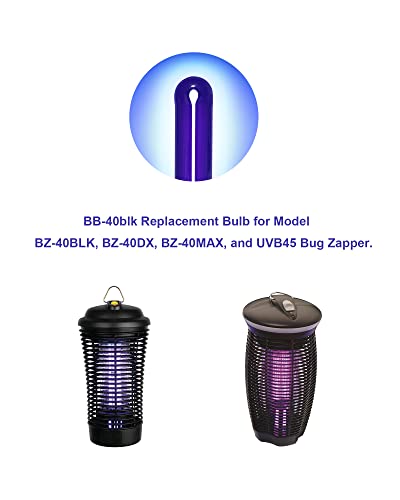 Dichroma Bb-40Blk 40W Black Light Replacement Bulb For Black Flag Model Bz-40Blk, Bz-40Dx, Bz-40Max, And Stinger Model B4045-4 Uvb45 Bug Zapper, 2 Pack #TOP1