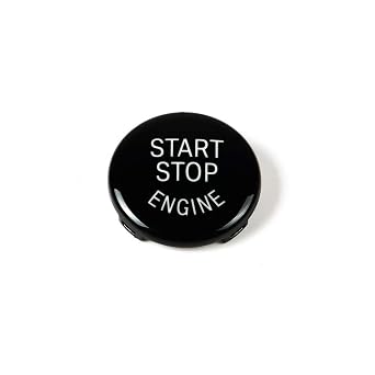 Angelguoguo Car Engine Start Stop Switch Button Replace Cover for BMW 1 3 5 Series X1 X3 X5 X6 Z4 E Chassis E81 E87 E90 E91 E92 E93 E60 E84 E83 E70 E71 E72 E89 Black