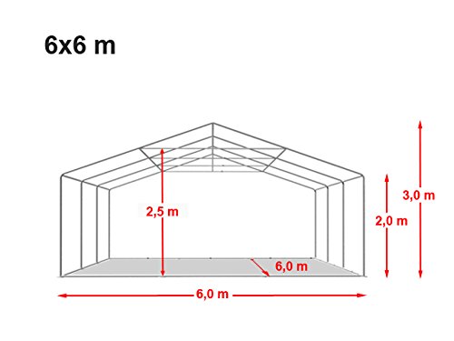 Festzelt 6x6 M Premium – Schwerentflammbar, Wasserdicht & Mit Bodenrahmen Für Stabile Partys