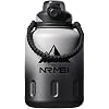 Insulated Stainless Steel Water Bottle - 64 oz Thermosteel Waterbottle, Half Gallon Metal Water Jug, Wide Mouth Flask with Straw Handle, Flip Lid Bottle Leak Proof Non-BPA, Sport Water Bottle Gradient