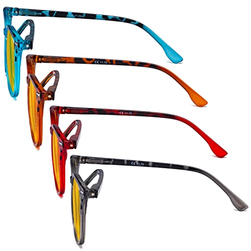 Image of Eyekepper Ladies Reading Glasses - 4 Pack Large Square Readers for Women