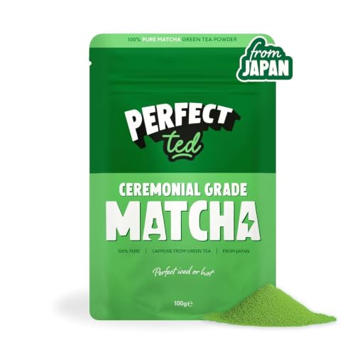 PerfectTed Matcha Powder | Ceremonial Japanese Grade Matcha | 3.53 Ounce