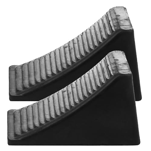 Zerodeko 2Pcs Non Slip Rubber Wheel Chocks for Rv Motorcycle Portable Tire Stabilizer Wedge Chocks Prevents Slippage Rolling for Trailers Ground Parking