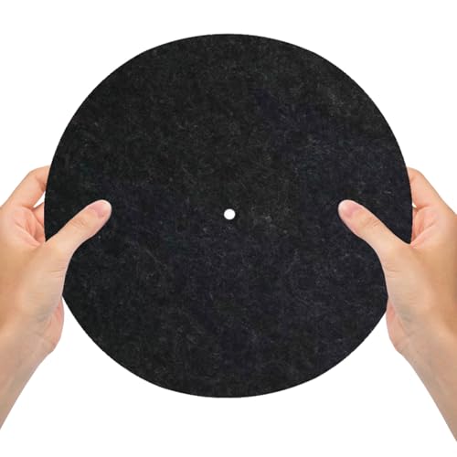 Apvok 12' Turntable Mat Wool Turntable Slipmat Anti Vibration Record Platter Mat For Phonograph Lp...