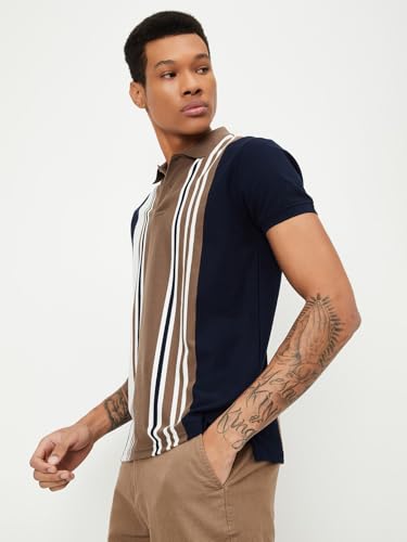 Image of Max Men Slim Fit Solid Polo T-Shirt