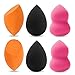 BEAKEY 6 Pcs Makeup Sponge Set Blender Beauty Foundation Blender Sponge, Multi-colored Non-Latex Blending Sponge for Foundation, Professional Beauty Makeup Set for Dry & Wet Use
