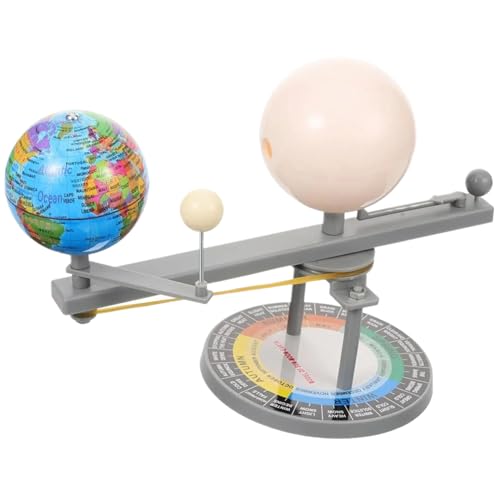 SunaOmni Maquete orbital do sol, da Terra e da de 20 x 10 x 18 cm. Geografia educacional. Sistema solar. Brinquedos luminosos de plástico para experiências científicas. Presentes para crianças. Kit de