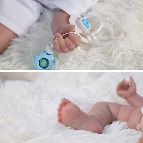 Ksbd Reborn Baby Dolls Sam, 18 Inch Realistic Sleeping Newborn Baby Doll With Weighted Cloth Body, Handmade Lifelike Reborn Doll With Veins, Advanced Painted Vinyl Gift Set For Kids Age 3+ #TOP2