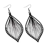 SUPVOX Pendientes de Hojas Bohemios para Mujer, Joyería Artesanal Diseño Étnico, Ideales para San Valentín y Uso Diario, Par Único