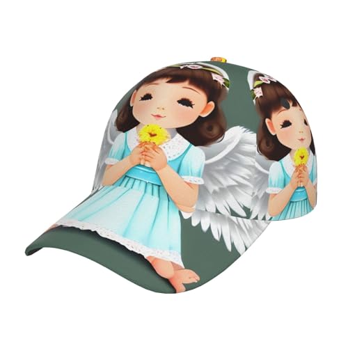 Cute Little Angel Baseball Cap Adjustable Size for Running Workouts and Outdoor Activities All Seasons