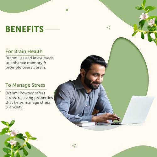 Image of Neuherbs Brahmi Powder - 100g For Men & Women | Ayurvedic Care To Manage Stress & Boost Brain Health | Rich in Antioxident | 100% Pure & Natural | No Added Preservatives