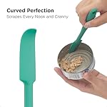 Kitchen Mama Silicone Jar & Can Spatula Set: Heat-Resistant, Dishwasher Safe, Ergonomic Grip, Perfect for Mixing, Scraping, Scooping, and Spreading, Nonstick Cookware, Platinum WaltzGrip (Teal) - Image 5