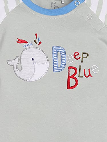 Image of BABY GO Baby Boys & Baby Girls Cotton Romper | Half Sleeve Polo Collar Jumpsuit | Newborn Infant Summer Outfit with Button Closure | Soft Breathable Playsuit | Stylish Print One Piece Dress