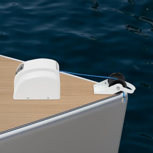 Winche eléctrico para ancla de barco 45 lbs con control remoto miniatura 3