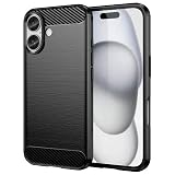 Partner Tele Custodia B-case Tpu Silicone Cover Case Protettiva Anti-impronta Guscio Shock-absorption Colore Carbon Metal Black Per Apple Iphone 16 Plus
