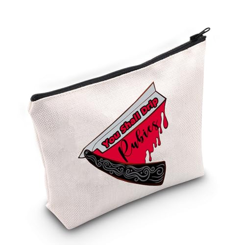 JNIAP Sweeney Todd Cosmetic Bag Sweeney Todd Fans Gift You Shall Drip Rubies Horror Lover Gift Makeup Zipper Pouch(You shall)