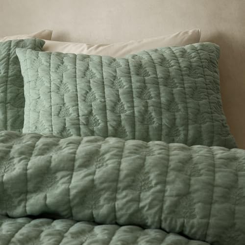 Parure de lit Super King Size vert avec housse de couette texturee moderne chic Pineapple Elephant - 3