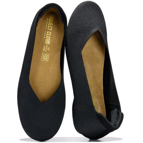 Image of Project Cloud Womens Flats Memory Foam Ballet Flats for Women (Prospect) | Memory Foam Insole and Lightweight Design - Non-Slip Sole Comfortable and Durable Womens Flats for All Occasions
