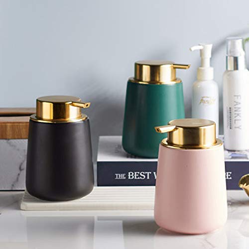 Layboo 400 Ml Nordic Style Marbling Ceramic Hand Soap Dispenser, Decorative Liquid Soap & Lotion Dispenser Hand Soap Dispenser, For Kitchen Or Bathroom Countertops (Pink) #TOP4