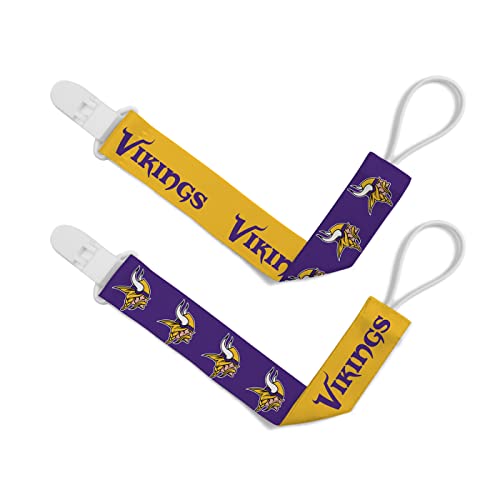 Image of BabyFanatic Officially Licensed Unisex Pacifier Clip 2-Pack - NFL