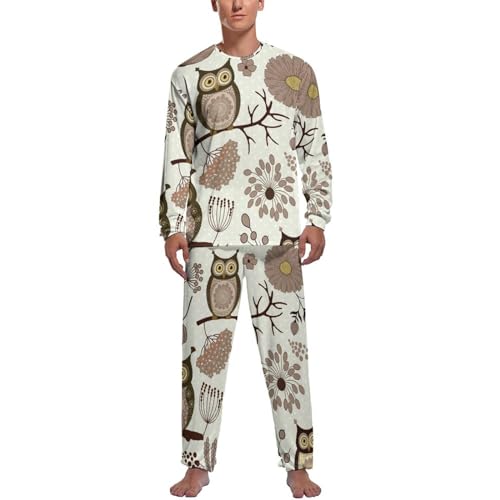 Ensemble de pyjama homme anti-courants d'air vêtement de nuit manches longues et pantalon