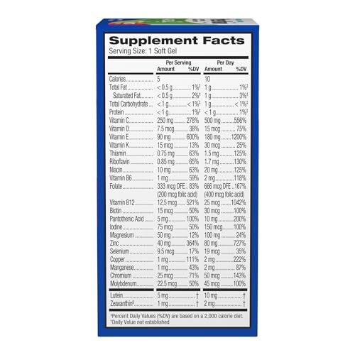 Image of PreserVision AREDS 2 + Multivitamin,#1 Eye Doctor Recommended Brand,2-in-1 Eye Vitamin with Lutein,Zeaxanthin,Zinc,and Vitamin C,D & E,80 Softgels,(Pack of 2)