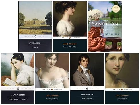 Jane Austen 7 Books Collection Set (Pride and Prejudice, Northanger Abbey, Persuasion, Mansfield Park, Emma, Sense and Sensibility, Sanditon and Other Stories)