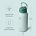 BOTTLE BOTTLE 32 oz Insulated Water Bottle Stainless Steel Sport Water Bottle with Straw Dual-use Lid Design for Gym with Pill Box (green)