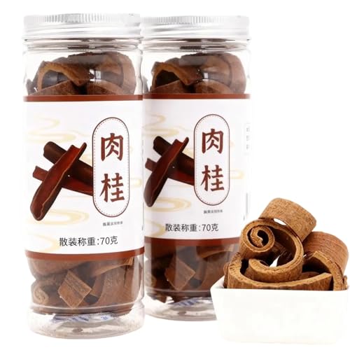 Canela Plana e Frasco de 140 G (4,9 Oz), Totalmente Natural, Vegana, Sin Gluten y Sin OMG. Corteza de Canela Entera para Cocina Asiática, India y de Oriente Medio.