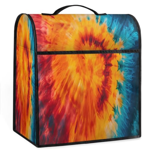 Coffee Maker Cover Tie Dye Kitchen Appliance Covers Small Appliance Covers Blender Cover Juicer Cover Dust Covers for Kitchen Appliances with Top Handle and Pockets,Washable,C151