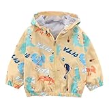 winterjacke mädchen Winterjacke Junge Winddichten Mit Taschen Mantel Wärme Steppjacke Mit Kapuze Outdoorjacke Kurze Reißverschluss Kuscheljacke Leichte übergangsjacke mädchen Gelb 18-24 Monate