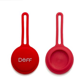 Deff（ディーフ） Apple社製 AirTag(第2世代)対応 シリコーン素材 ストラップ 柔らかで触り心地の良い引っ張り強度6kg (チェリーレッド)