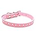HimyBB Dog Collar Sparkling Crystal Rhinestone Adjustable Fashion Puppy Cat Pet Collars Pink X-Small